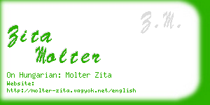 zita molter business card